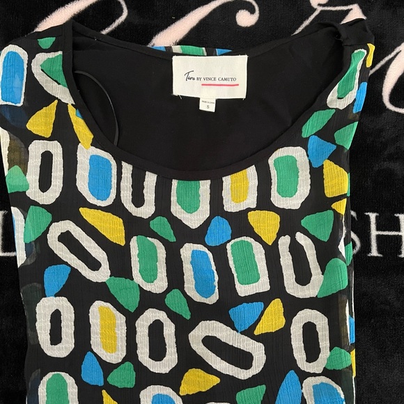 Two by Vince Camuto Color Black with multicolored print squares Women’s - Picture 5 of 9